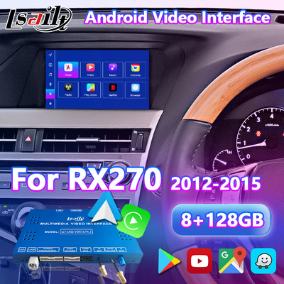 Lsailt 8+128GB 안드로이드 멀티미디어 비디오 인터페이스 2012-2015 렉서스 RX270 RX350 RX450h