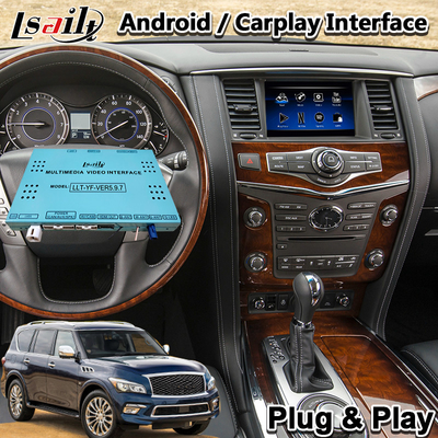 Infiniti QX80 QX56 QX60 QX70용 1.8GHz 자동차 GPS 항법 인터페이스 무선 Carplay